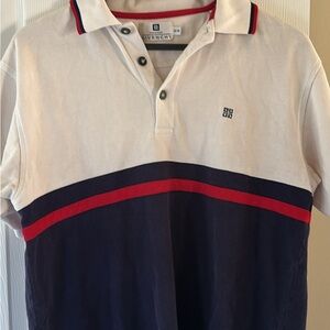 Givenchy Men's Polo Shirt - Cream, Navy, and Red